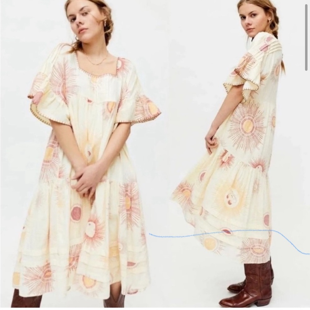 Urban Outfitters Sun Moon Total eclipse Midi dress XS